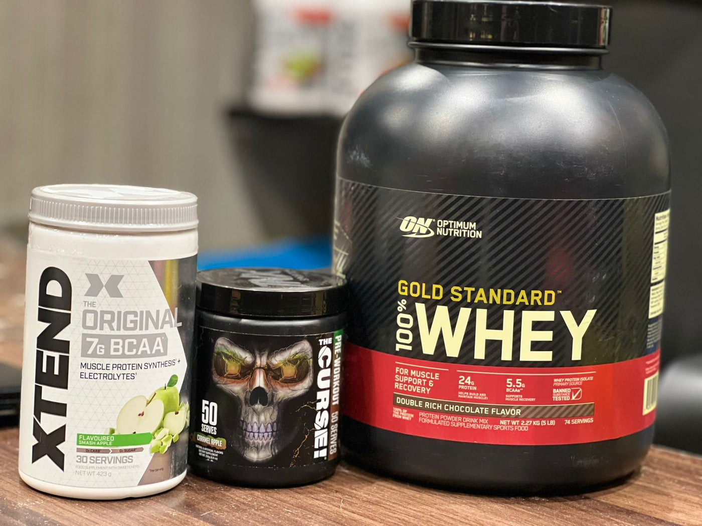 Fitness Stack – Gold Standard Whey + XTEND BCAA + The Curse Pre-Workout