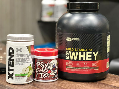 Workout Stack – Gold Standard Whey + XTEND BCAA + PSYCHOTIC Pre-Workout